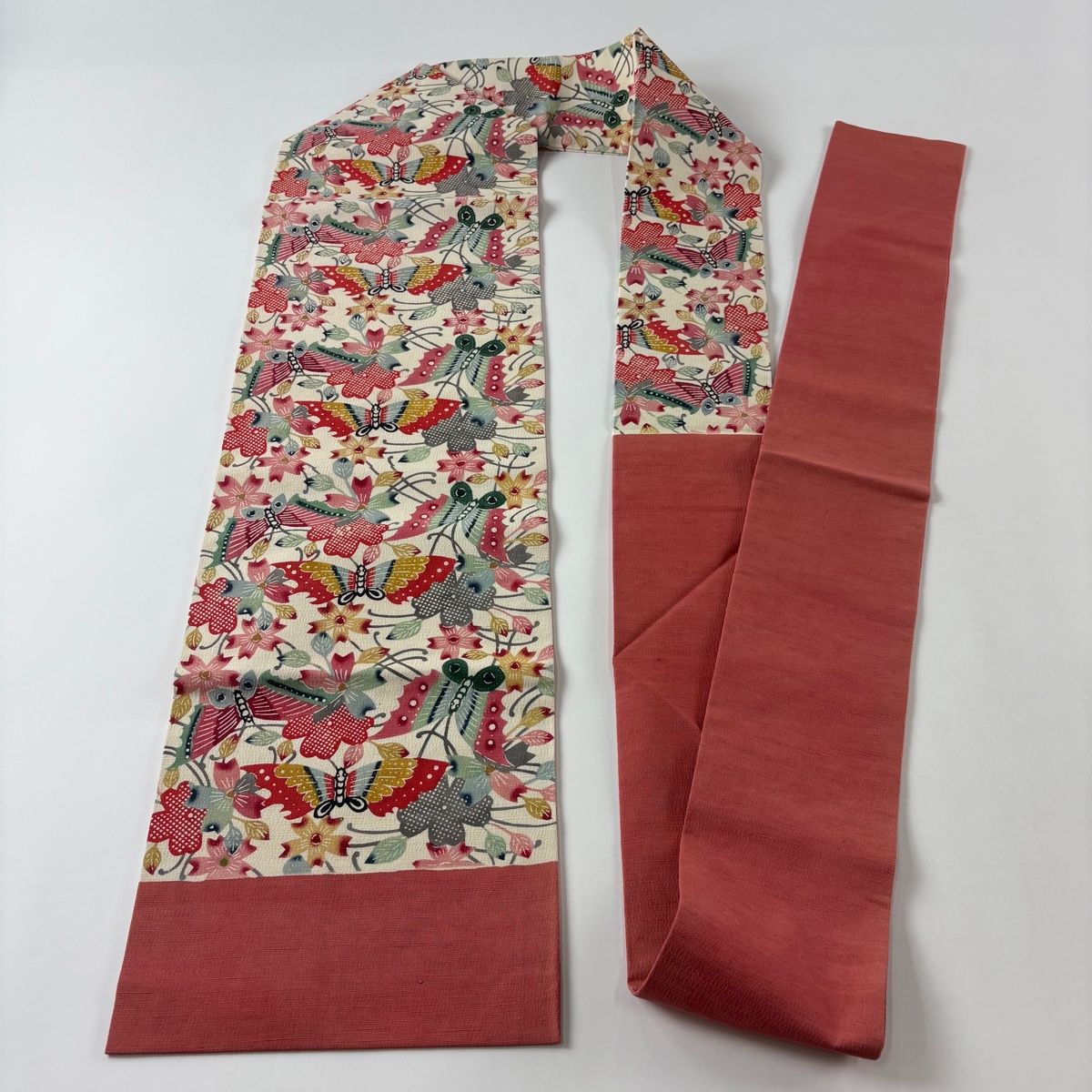 名古屋帯 秀品 蝶 桜 ピンク 正絹 【中古】 - メルカリ