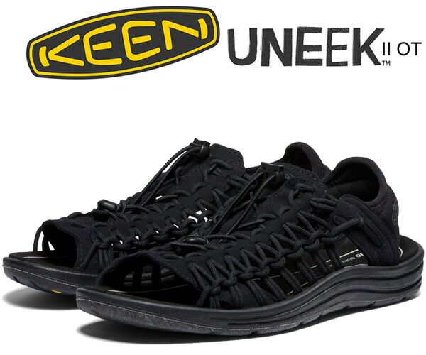 キーン ユニーク ツー オーティー KEEN UNEEK II OT BLACK|BLACK 1027290 ブラック サンダル メンズ オープントゥ スライドスニーカー
