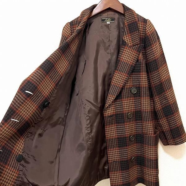 wnc レリアン Leilian ジャケット 9 茶 ベージュ オレンジ コート