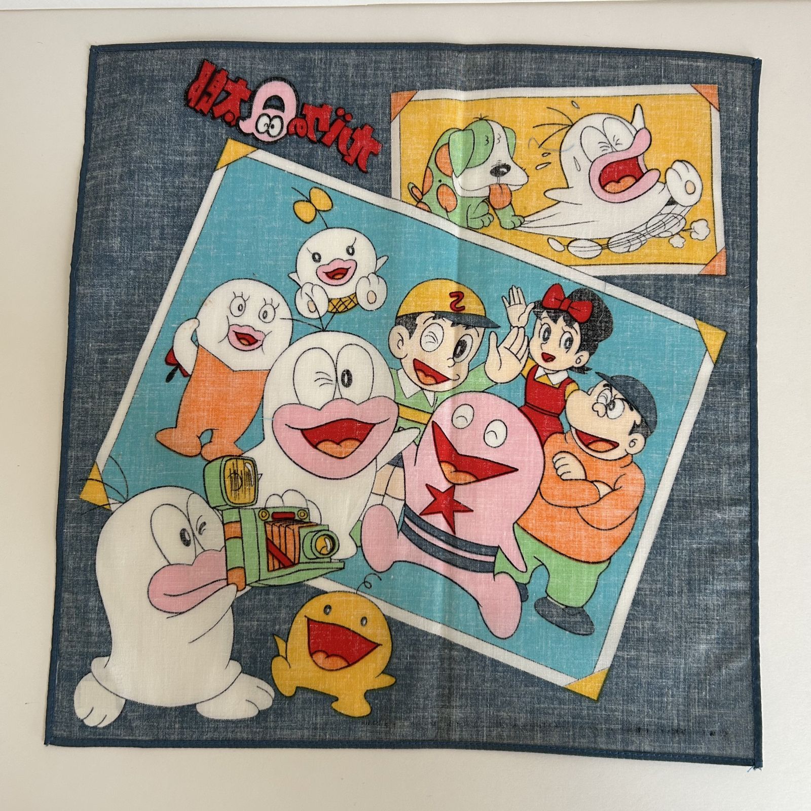 オバケのQ太郎 ハンカチ 藤子不二雄 当時物 昭和レトロ 日本製