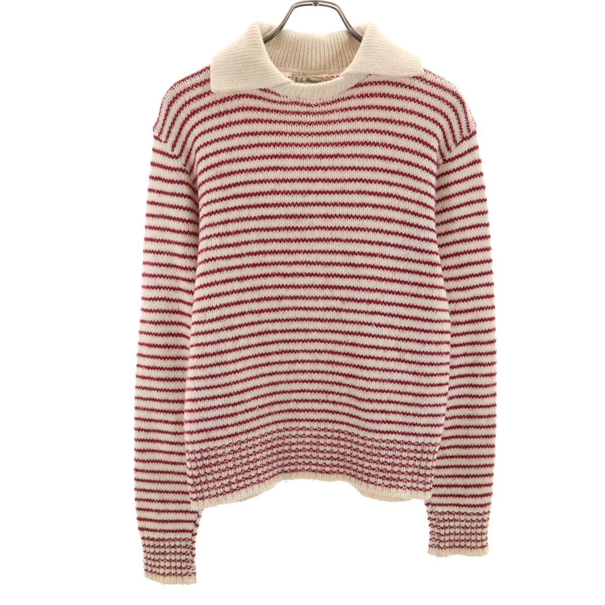 L.L.Bean エルエルビーン 80s 90s オールド 長袖 セーター ホワイト系 ニット アウトドア メンズ 古着