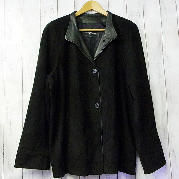 【希少＆美品】ショット×クライミー レザー切替 ウールメルトン ピーコート M 希少＆美品】ショット×クライミー レザー切替 ウールメルトン