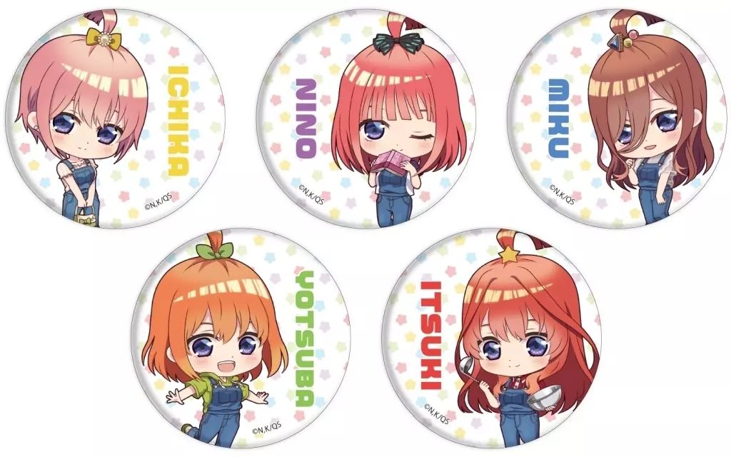 中古】バッジ・ビンズ 02.一花＆二乃＆三玖＆四葉＆五月 らいはコーデ