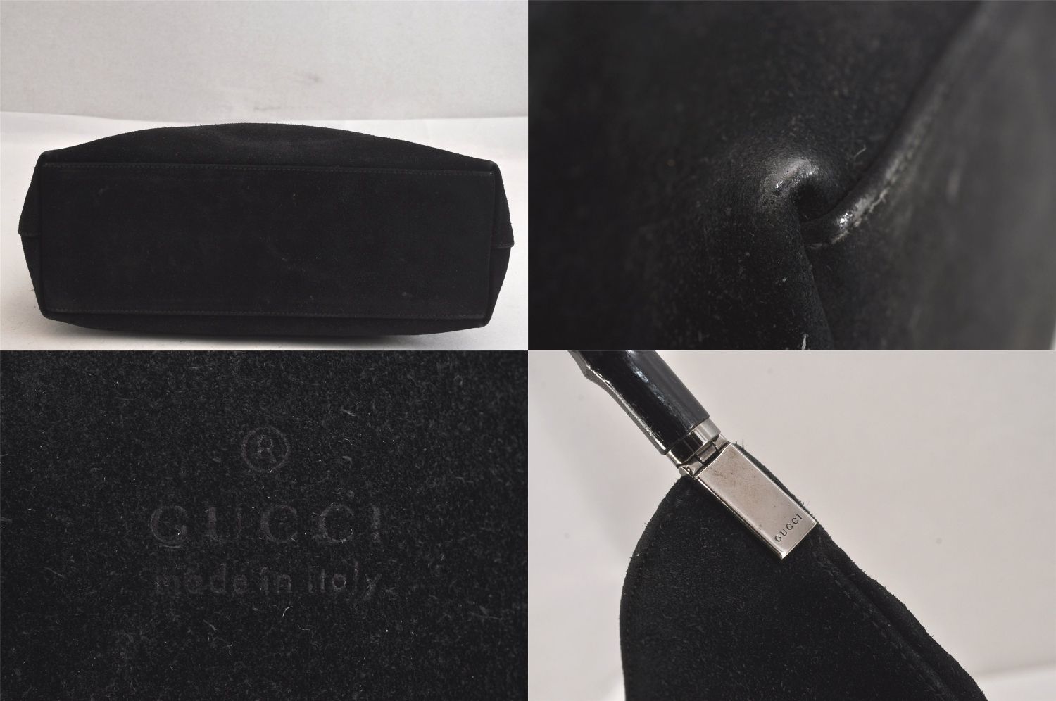 GUCCI グッチ ヴィンテージ バンブー ショルダーハンドバッグ 財布 