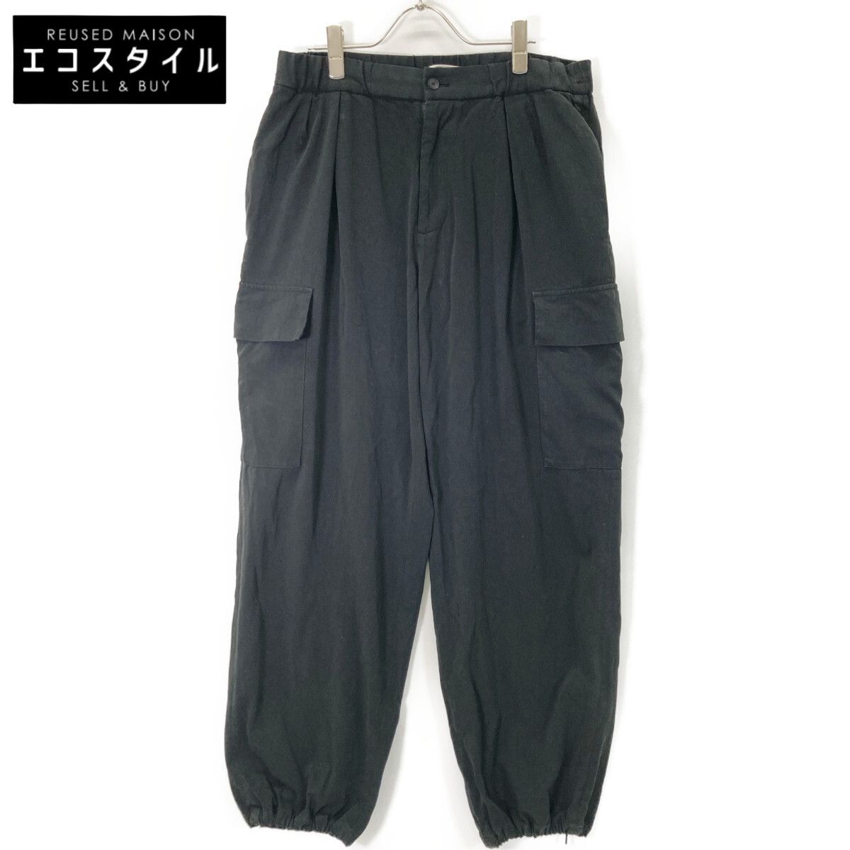 ATON エイトン COTTON VOILE SATIN PARATHUTE CARGO PANTS 06