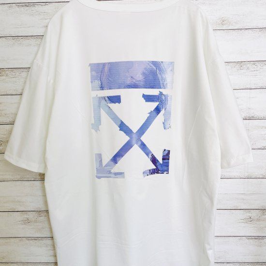 韓国 矢印 Tシャツ メンズ ストリート 半袖 夏 白 ホワイト - メルカリ