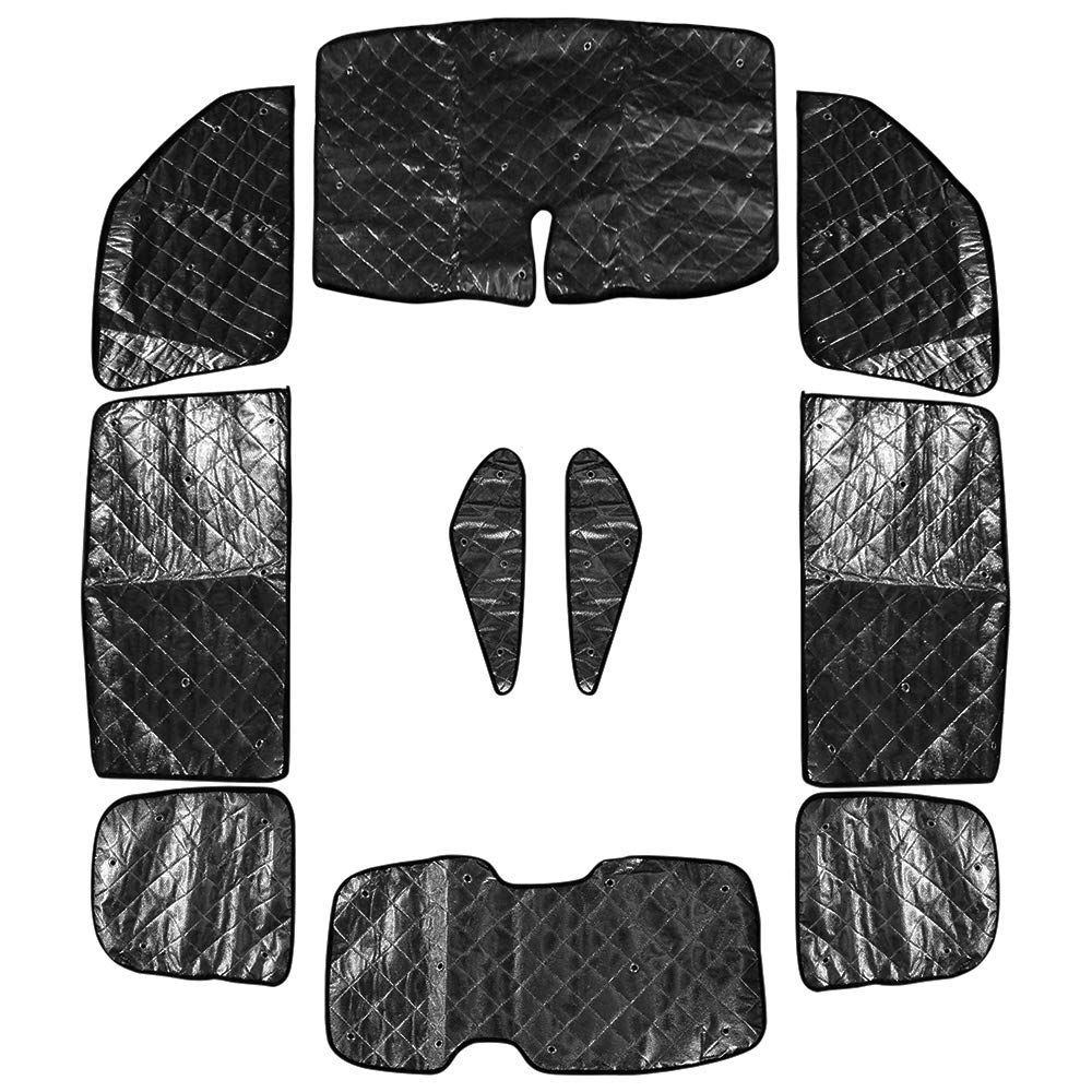 AUTO-MP セレナ C27 サンシェード 車中泊 盗難防止 仮眠 アウトドア キャンプ キャンピング ハイウェイスタータイプ 5層構造 全窓用セット ブラックメッシュ 車種 設計