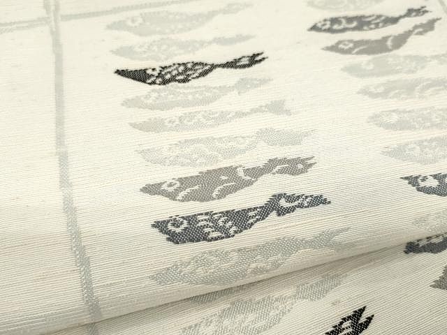 平和屋着物○八寸名古屋帯 紬地 魚 正絹 逸品 CAAX9584yk - メルカリ