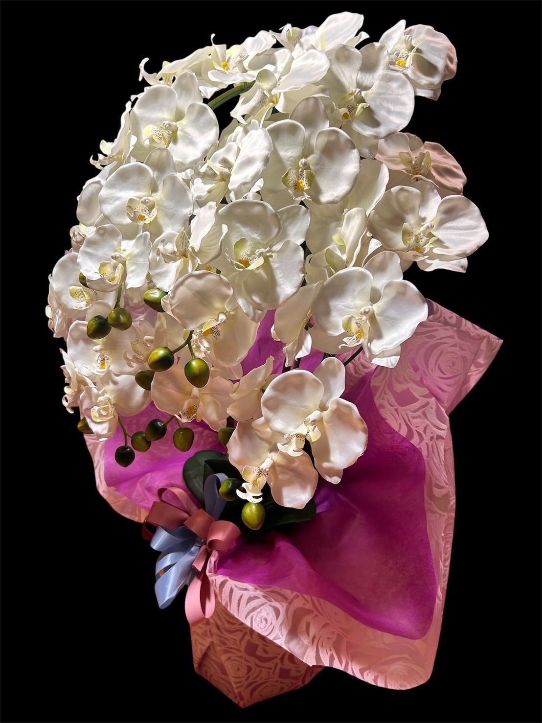 光触媒 人工観葉植物 ウォールグリーン フェイクグリーン 胡蝶蘭8047