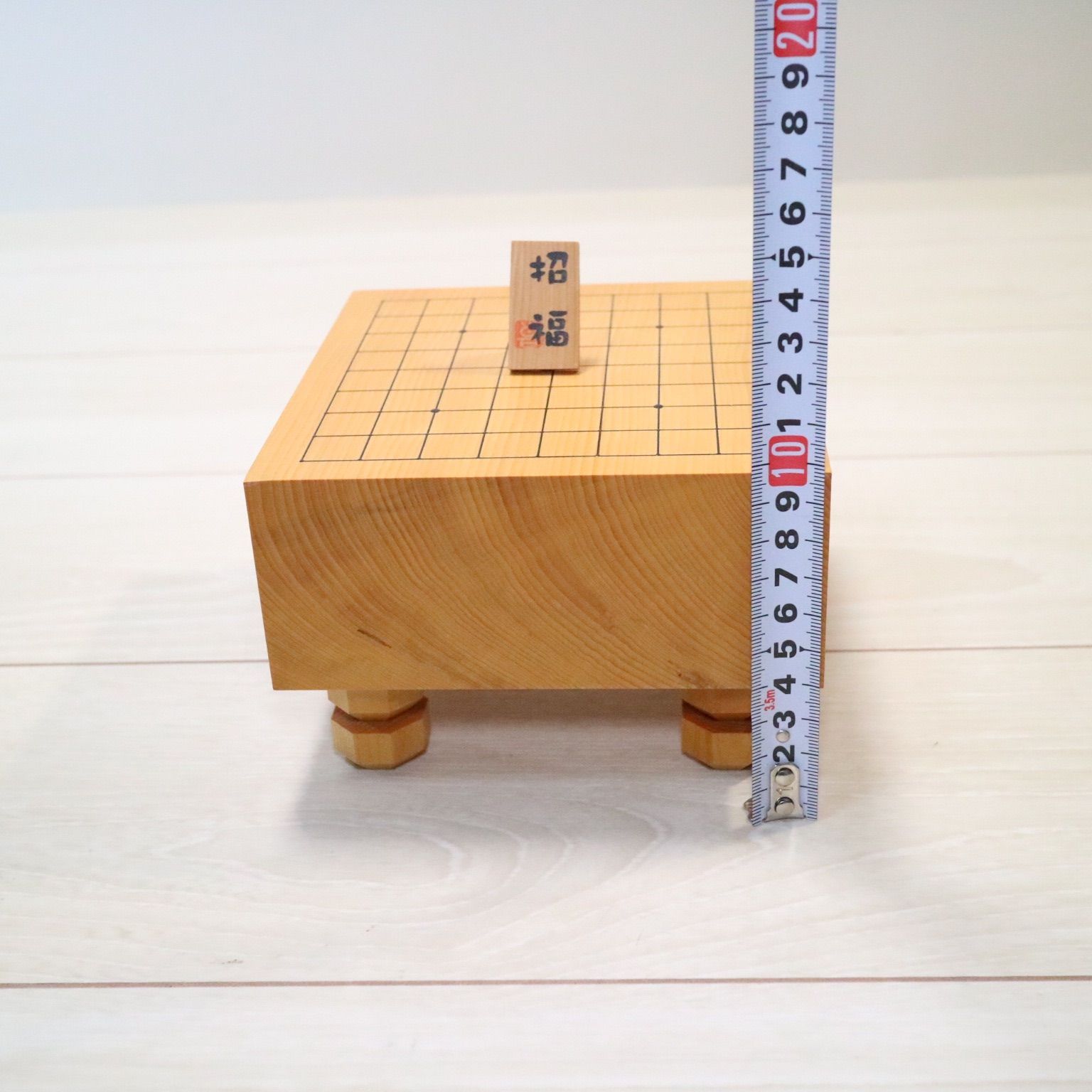 招福囲碁盤 本榧 九路盤 ミニ碁石 囲碁 碁盤セット - メルカリ