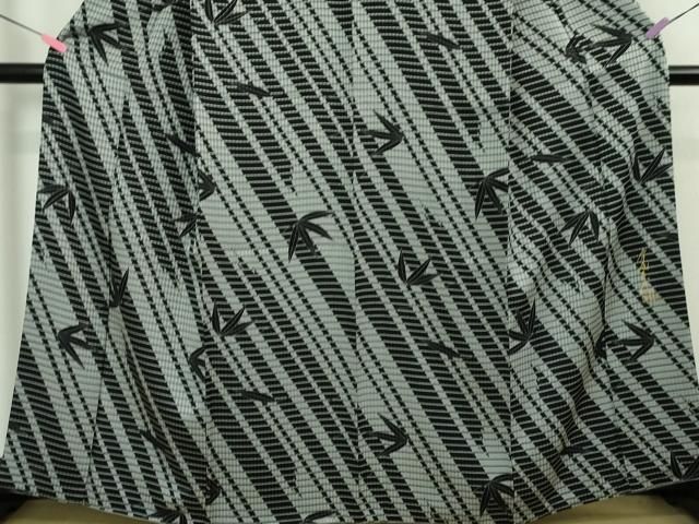 平和屋本店□極上 染色作家 斉藤三才 小紋 笹竹 逸品 DZAA4923kh5