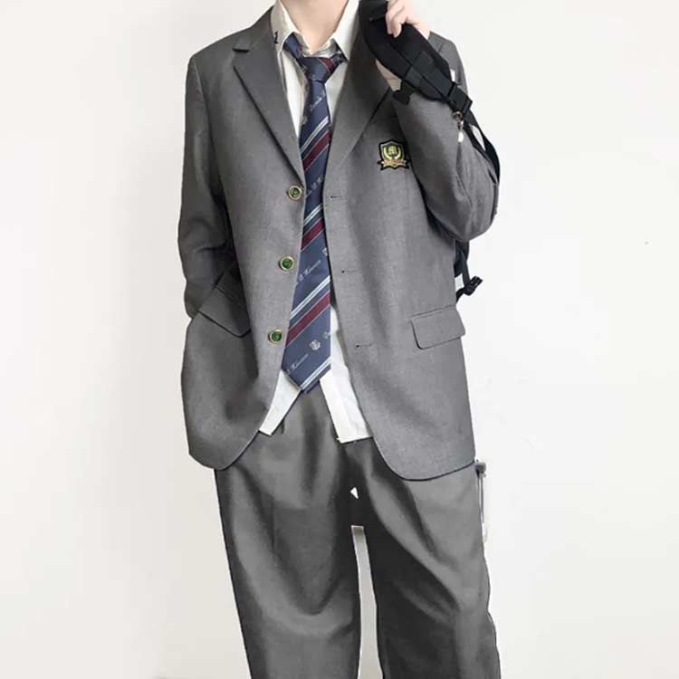 4点セット 制服 学生服 男子高生 ブレザー スクールジャケット 上下セット 学生 制服 入学式 卒業式 スーツ フォーマル 長袖 スクールシャツ  スクールパンツ ネクタイ 男子 高校生 学生 中学 #lella962 - メルカリ