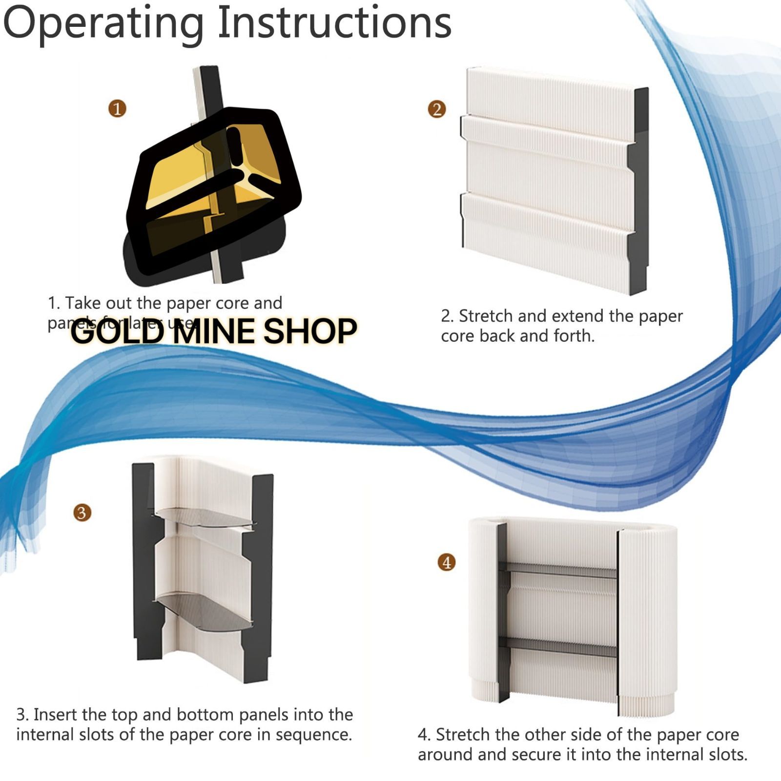 2つの可動棚付きモダンディスプレイラック チェックアウトスタンド