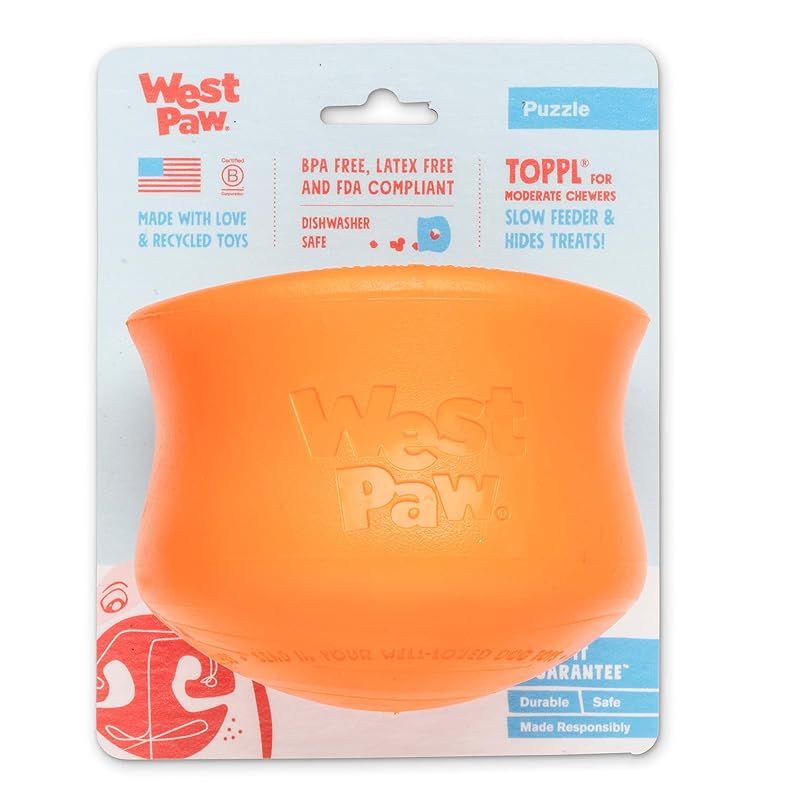 West Paw ウェストポウ 犬用おもちゃ 知育玩具 ゾゴフレックス タップル オレンジ タンジェリン XLサイズ 0