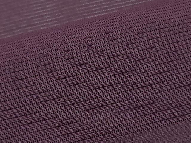 平和屋着物＊夏物 色無地 絽 流水舞葉紋紗 似せ紫色 正絹