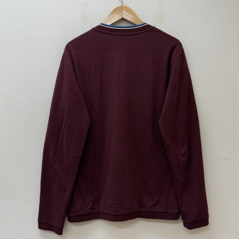 フレッドペリー Vネック カーディガン レッド バーガンディ ボルドー