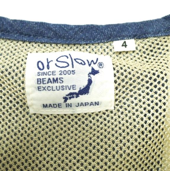 orslow x BEAMS オアスロウ ビームス 別注 日本製 デニムフィッシング 