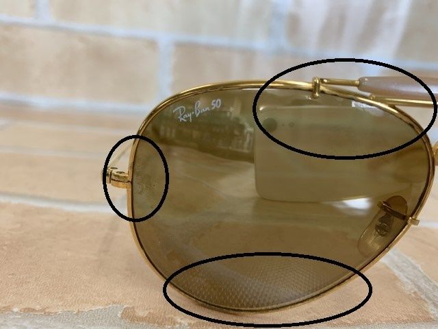 良品 Ray-Ban サングラス ゴールド GENERAL 50周年モデル ヴィンテージフレーム VINTAGE｜ボシュロム社 B&L レイバン