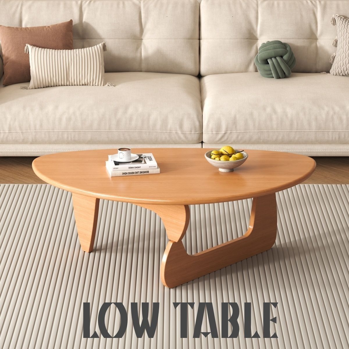 予約販売の商品 table095 無垢材 木製 ローテーブル リビングテーブル センターテーブル モダン カフェ風 オーバル