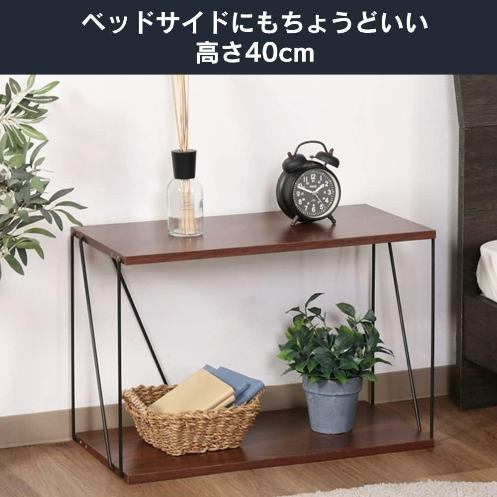 【人気商品】オープンシェルフ オープンラック 幅61.5cm 高さ41cm EZBOワイヤーラック 奥行31cm 2段 組み立て式 アイリスプラザ  ブラウン 工具不要で組み立て超簡単 A4サイズ収納可能