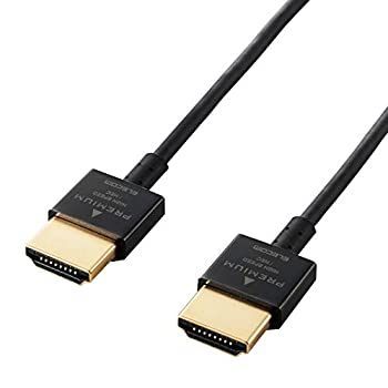 エレコム HDMI ケーブル 1m 4K2K 60p HDR スーパースリムコネクタケーブル仕様 ブラック DH-HDP14SS10BK