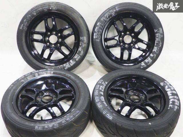 【まさん】15インチ エンケイ pcd 127 タイヤ　ホイール ○ENKEI エンケイ K-55/K55 15インチ 6.5J ＋42 4穴/4H PCD100
