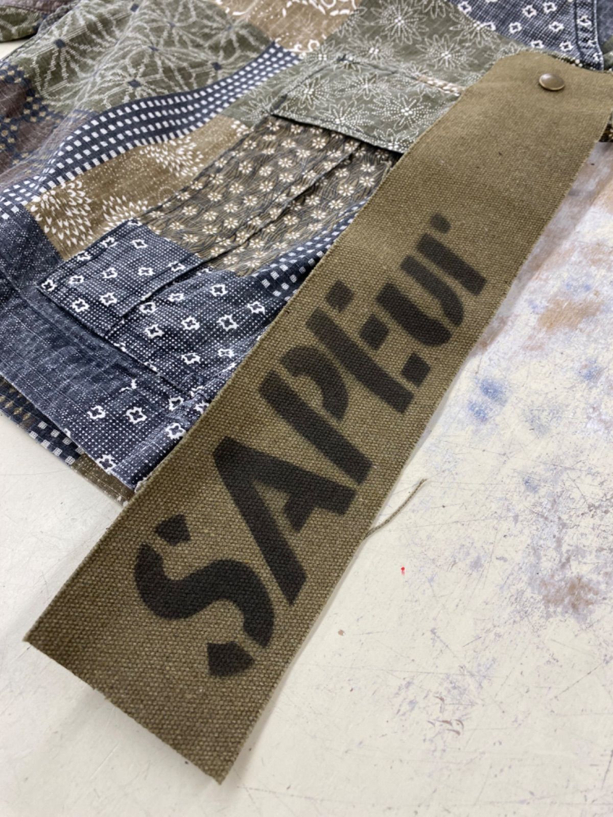 sapeur カーゴパンツ　短パン　ハーフ　サプール　パッチワーク　ヴィンテージ sapeur カーゴパンツ 短パン ハーフ サプール パッチワーク