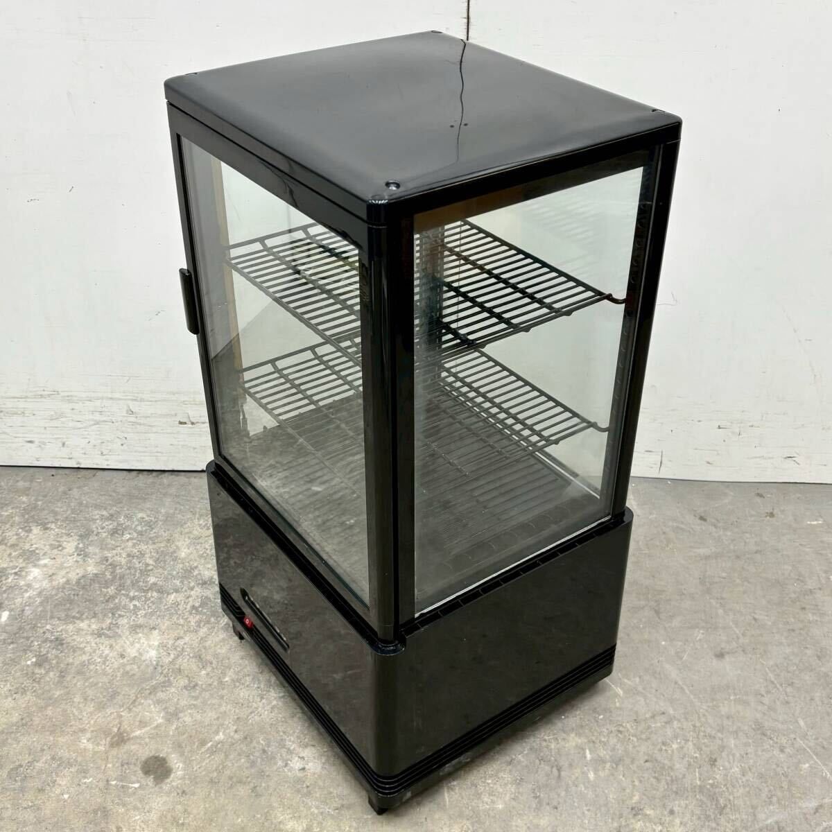 Hijiru 4面ガラス冷蔵ショーケース HJR-KR60BK 片面扉 60L W445×D400