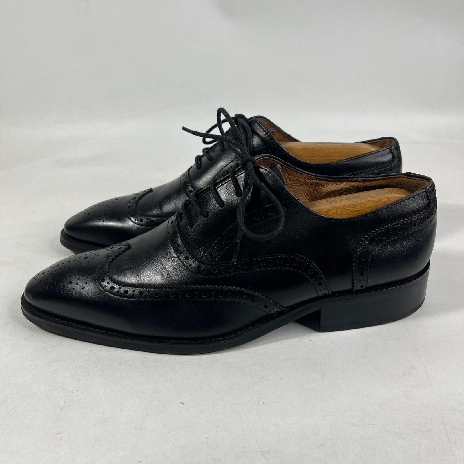 LOAKE 黒 レザー ドレスシューズ ウィングチップ