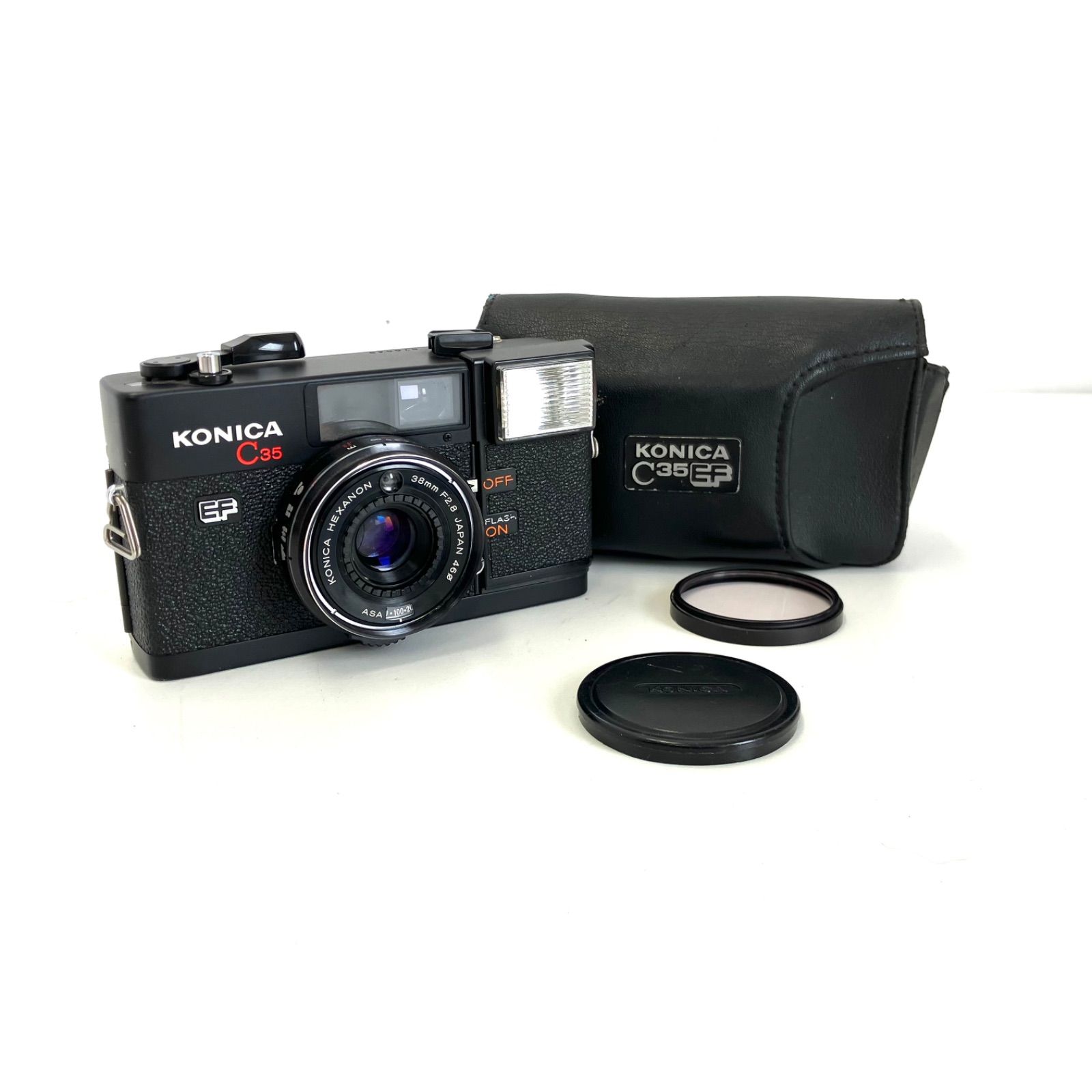 美品　動作品　コニカ　KONICA C35 EF　HEXANON 38mm F2.8（ピッカリコニカです） KONICA C35 EF ⁄ HEXANON 38mm F2.8 初代希少セルフタイマー無し ネガ