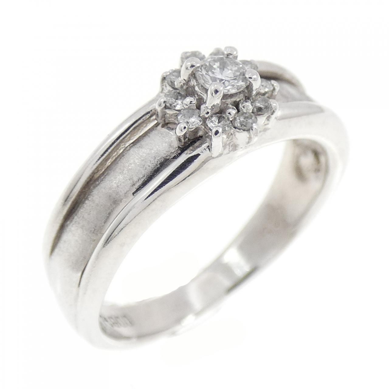 PT900 フラワー ダイヤモンド リング 0.15CT