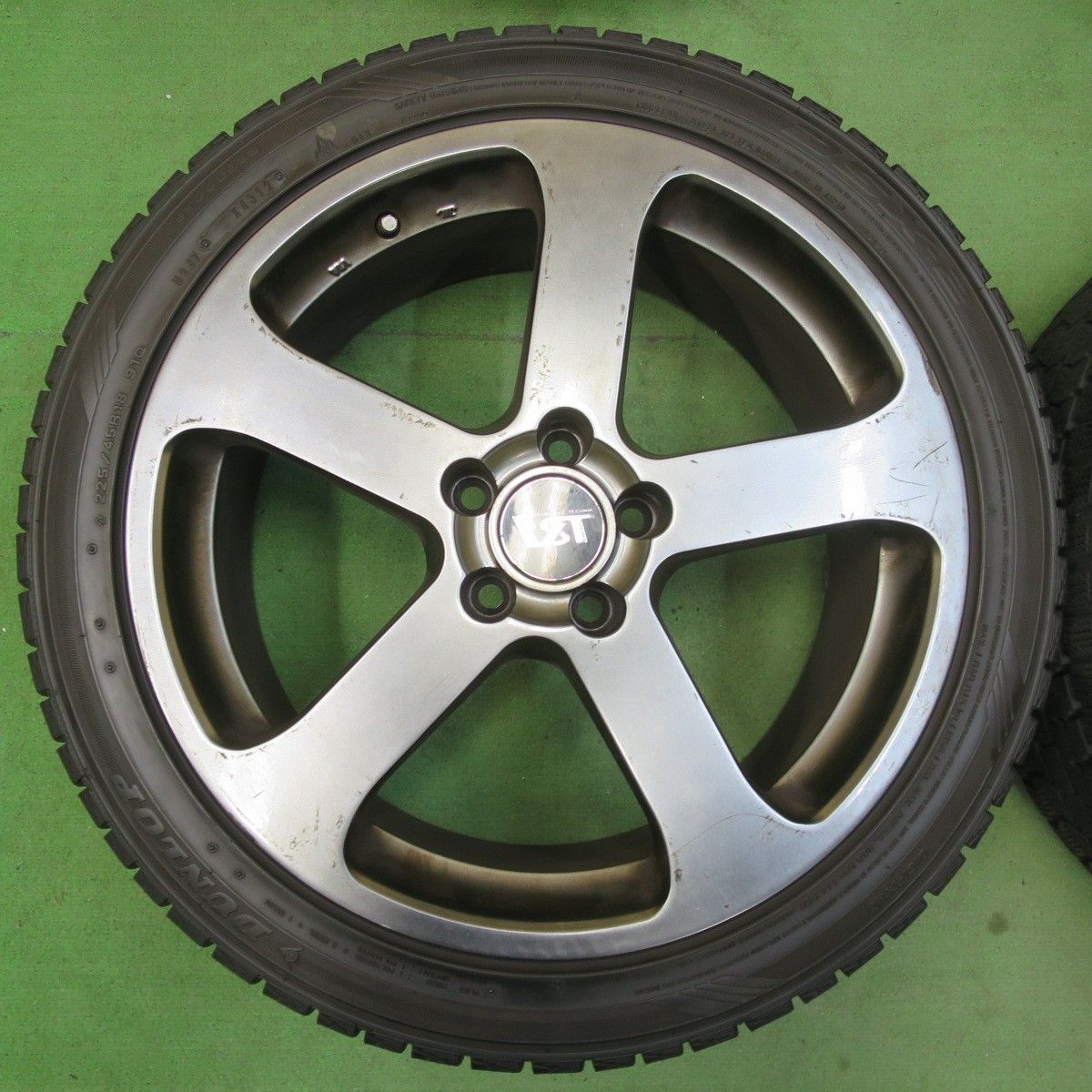 6943□ バリ溝 ダンロップ 225/45R18 DSX 2本セット 2008年製 