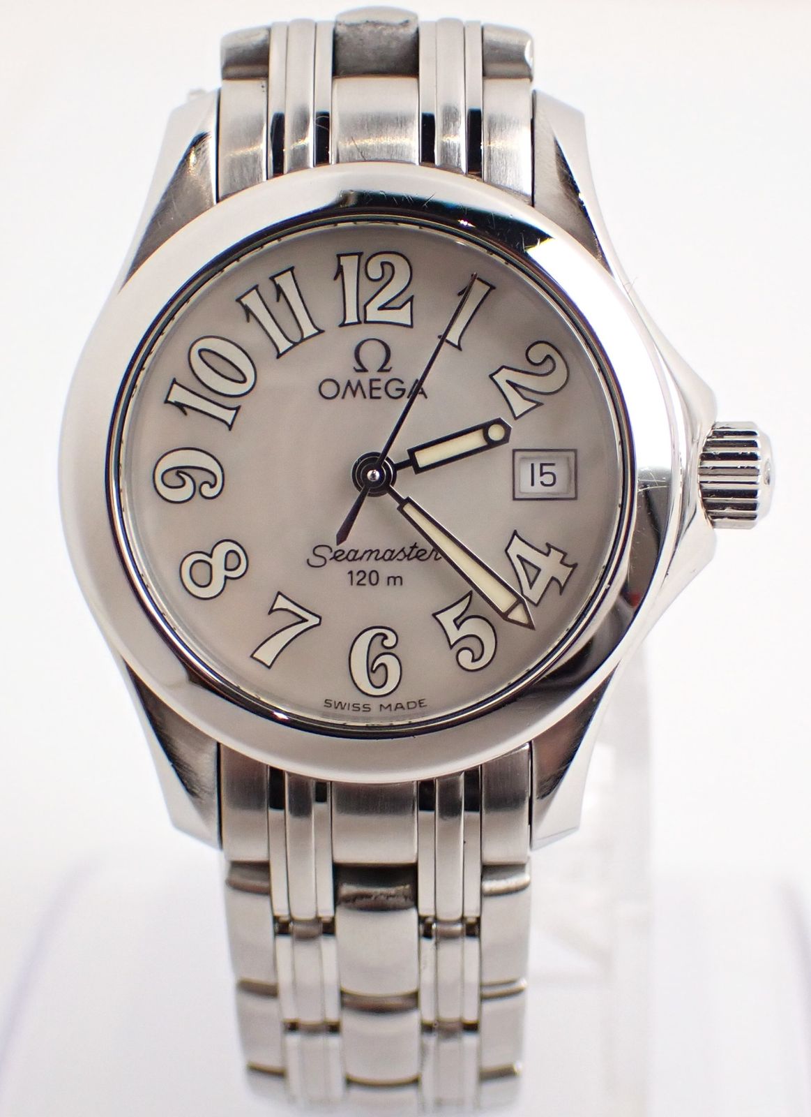 磨き済み OMEGA(オメガ) シーマスター シェル文字盤 2581.7 SS QZ  
