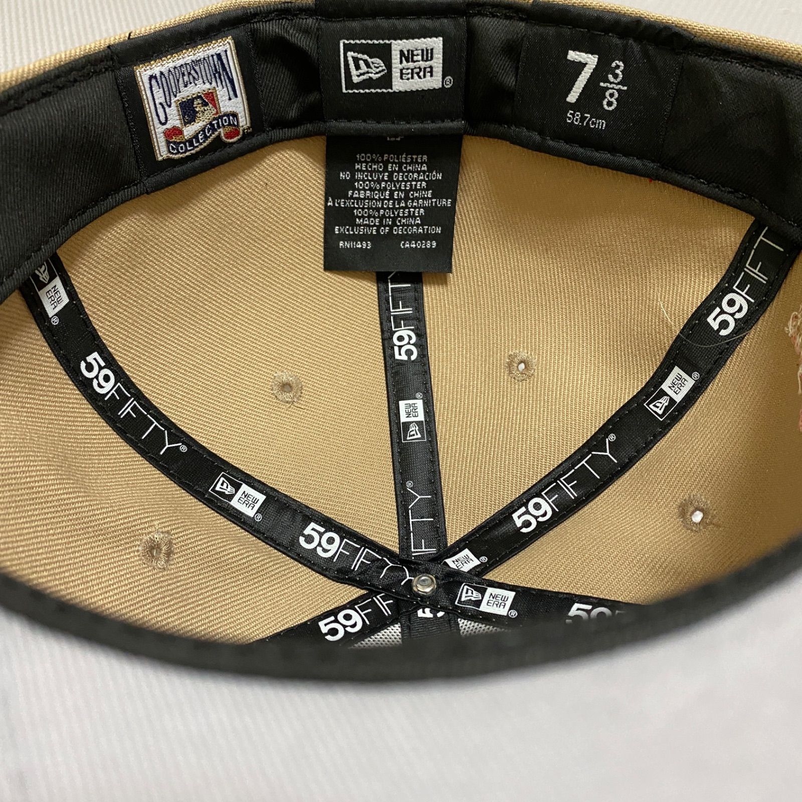 New Era 59FIFTY MLB ヤンキース　ベージュキャップ 7 1/4 59FIFTY MLB Jacquard ニューヨーク・ヤンキース ベージュ