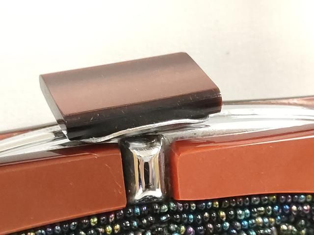 平和屋本店□和装小物 ビーズバッグ 和装バッグ 草花 がま口 持ち