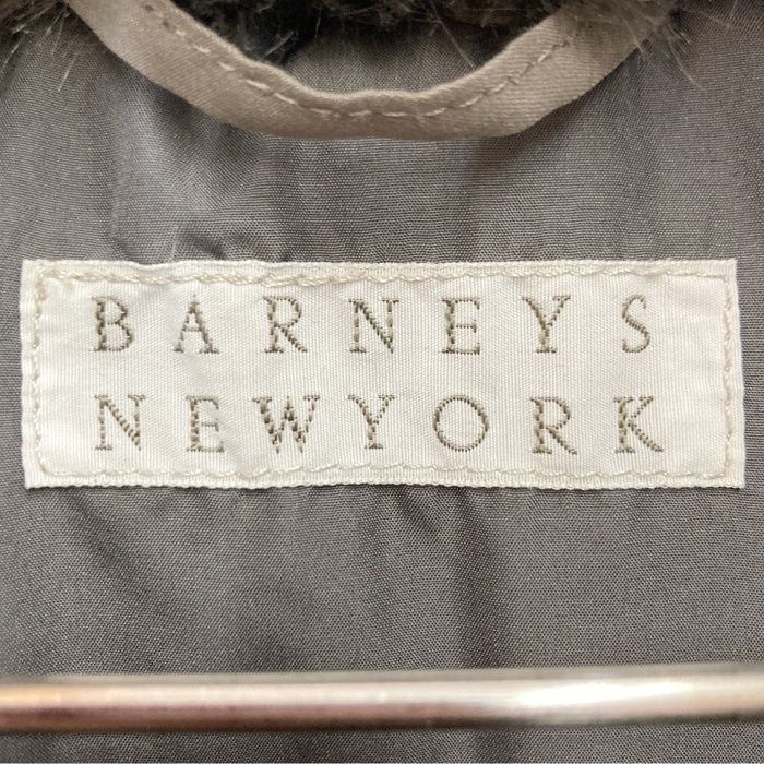 グレー ファー付きロングコート　バーニーズニューヨーク ☆BARNEYS NEWYORK バーニーズニューヨーク ファー付き ダウン