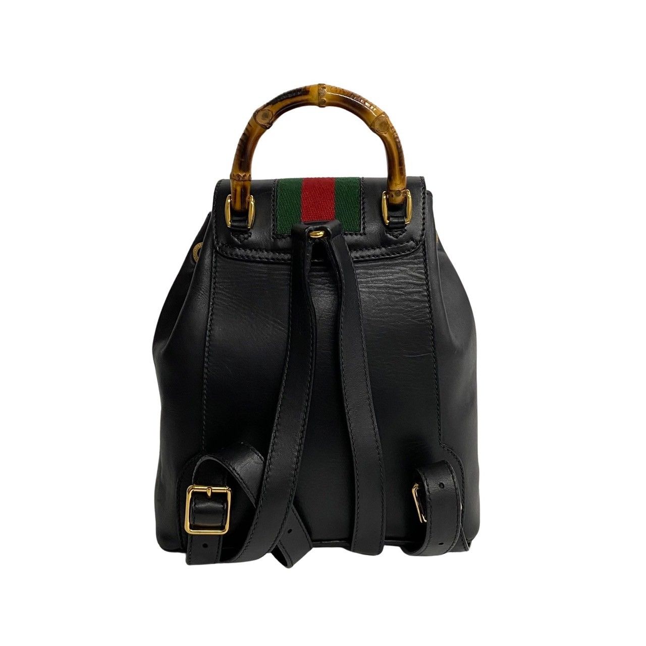 外観美品✨GUCCI グッチ シェリーライン バンブー リュックサック GUCCI 極 美品 箱 袋付 グッチ オールドグッチ シェリーライン