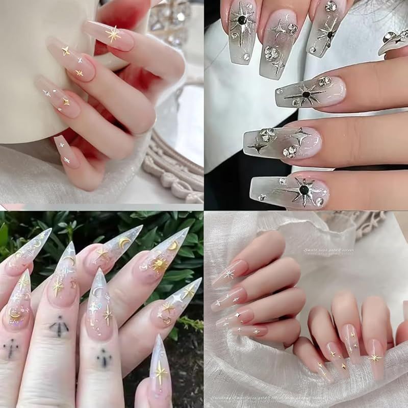 ネイルパーツ スタッズ 星 3D 立体 スター 四角星 半球ラウンドドーム