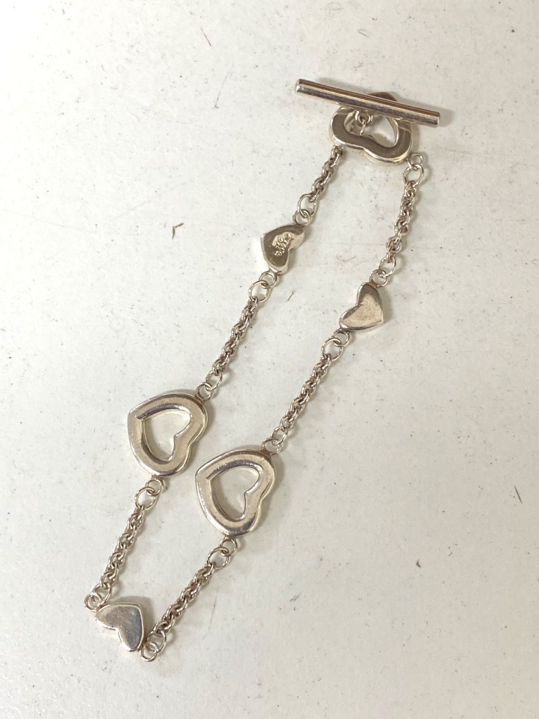 美品 TIFFANY＆Co ティファニー ハートリンク ラリアット SV SILVER