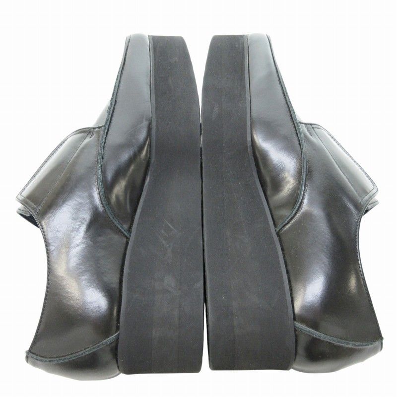 Y's ブラックレザー ローファー　スリッポン　ヨージ　ヤマモト　黒 SOOMTH LEATHER PLATFORM SLIP-ONS(22.5 Black): Y's｜THE SHOP