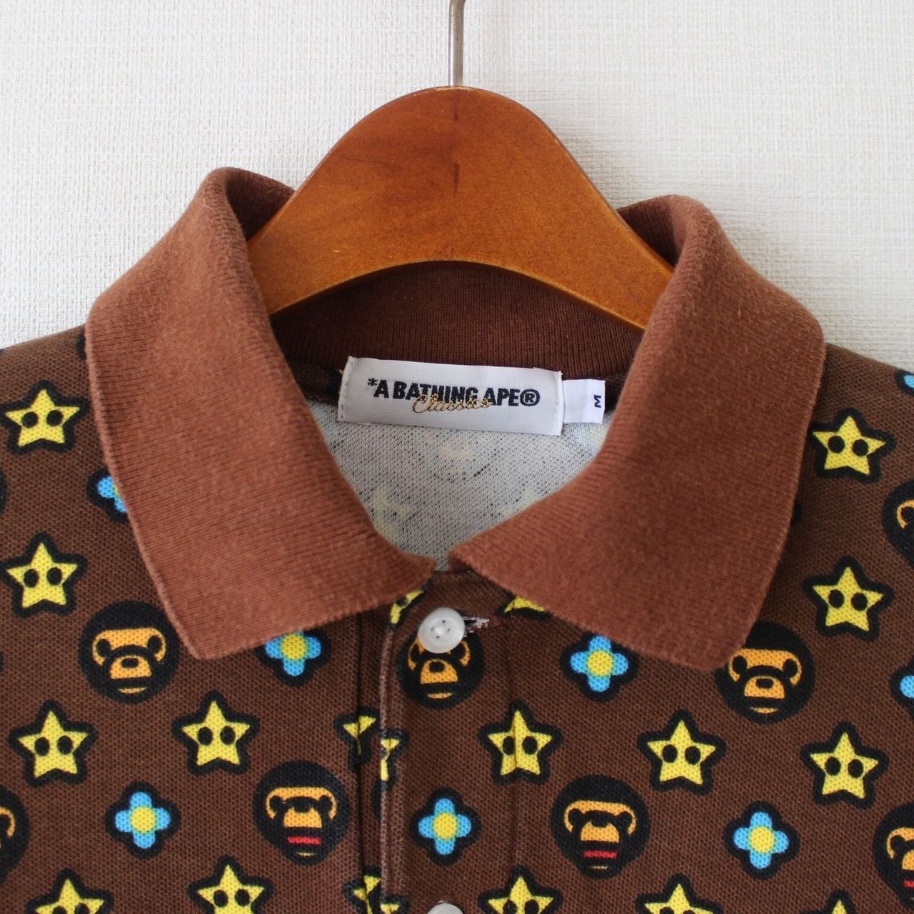 A BATHING APE アベイシングエイプ ポロシャツ 日本製 マイロ、スター 