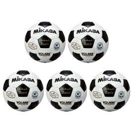 サッカーボール検定球４号 白×黒 ５個 SVC402-SBC ミカサ