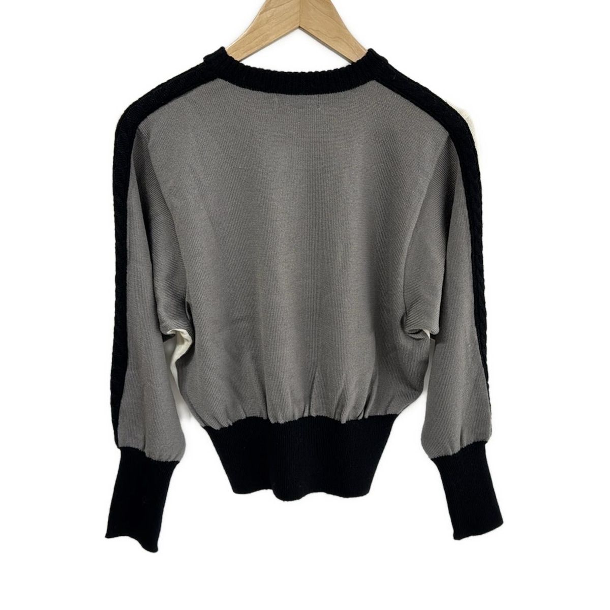 100%品質保証！  YvesSaintLaurent イヴサンローラン 長袖セーター サイズM レディース - 白×グレー×黒 引き寄せる