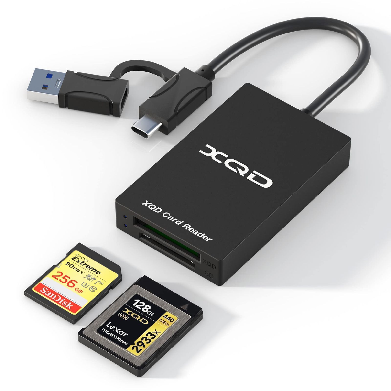 XQD SDカードリーダー、USB Type C to USB変換 XQD カードリーダー 