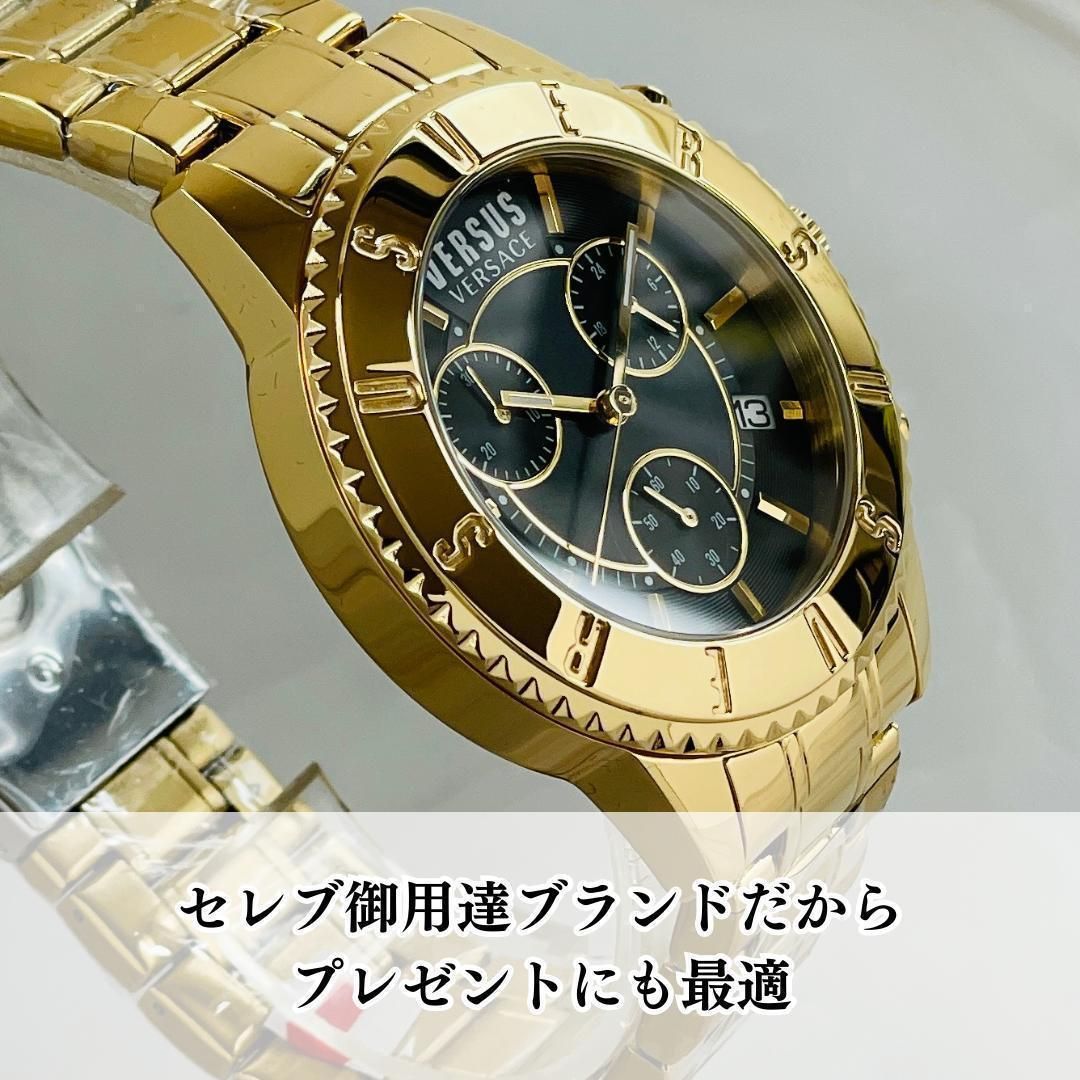 腕時計メンズ新品ヴェルサスVERSUSゴールドVSPGN2419ヴェルサーチ高級ブランドVERSACEアナログ並行輸入ゴールド/ブラック日本未発売