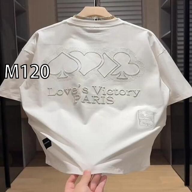 [M120]メンズ ファッション 服 男性用 オシャレ シンプル 大人 かっこいい ストリート  夏 ラウンドネック 半袖 ゆったり アゲハチョウ Tシャツ 