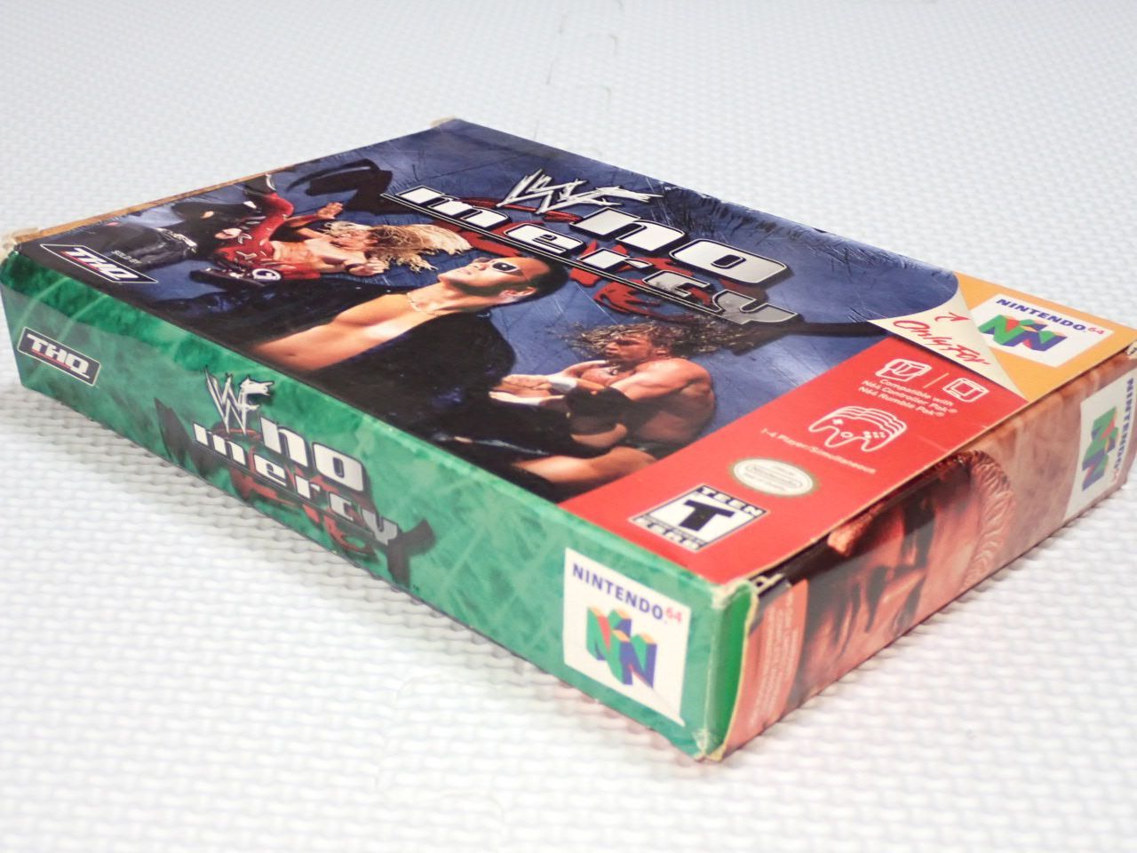 N64☆WWF NO MERCY 海外版 北米版 端子清掃済☆箱付・説明書付
