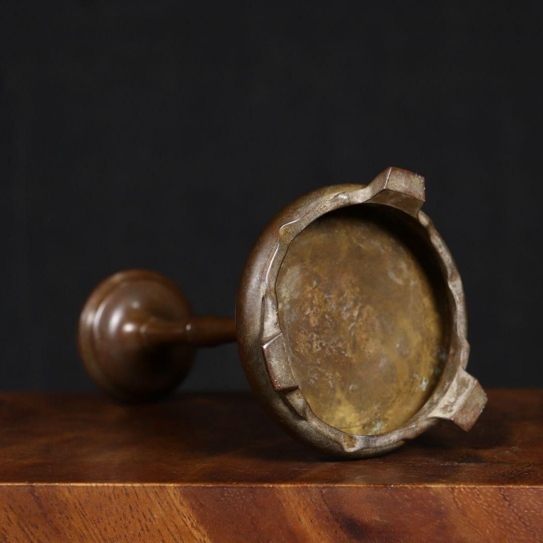 銅製 鶴守宮灯香炉檀香炉 禅意 茶室薫香炉 香道具 装飾品