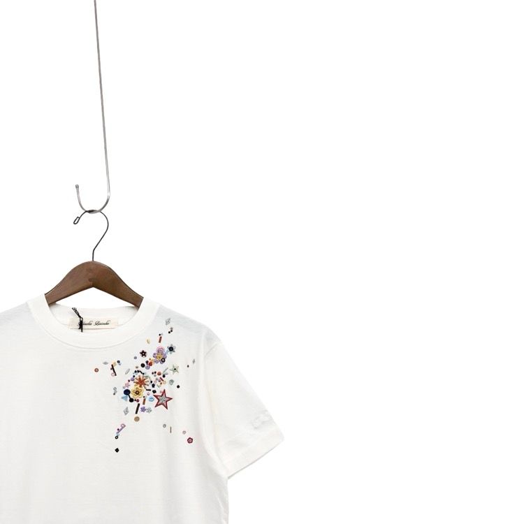 tanakadaisuke childhood spangle Tシャツ childhood spangle T-shirt White – tanakadaisuke