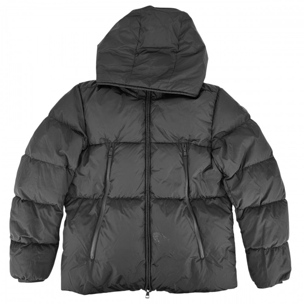 モンクレール ダウンジャケット メンズ MONTCLA モンクラ フードジャンパー 4サイズ アウター アパレル 服 MONCLER ブラック 黒 ブラック金具 ナイロン    秋 冬【中古品】